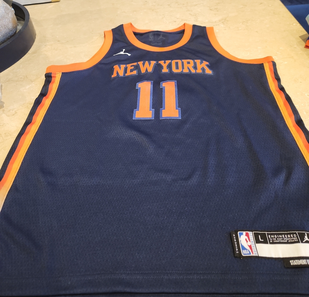 NBA Navy and White Statement Edition Swingman Jersey Tag
